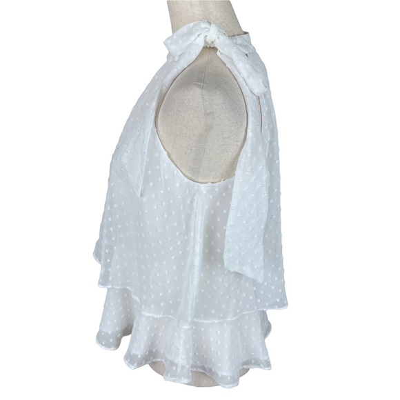 Express White Ruffled Tiered Top - Picture 3 of 9